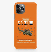 Thumbnail for Aérospatiale SA 330B Puma design on orange magsafe iphone case, for iPhone Pro Max