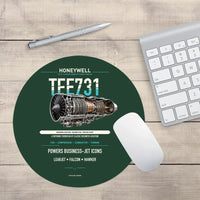Thumbnail for TFE731 design on dark green round mouse pad