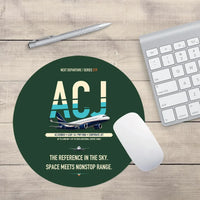 Thumbnail for Airbus ACJ320neo design on dark green round mouse pad