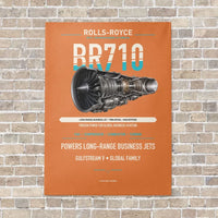 Thumbnail for BR710 vertical canvas print - no frame - orange background