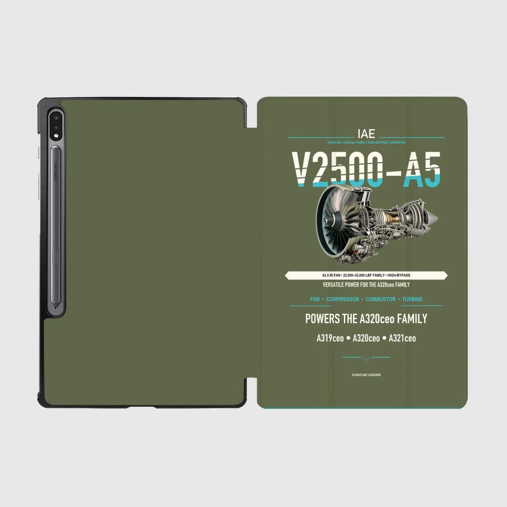 V2500-A5 design on green army samsung tablet tablet case
