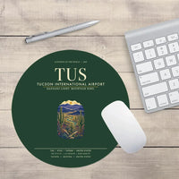 Thumbnail for Tucson International Airport (TUS) design on dark green round mouse pad