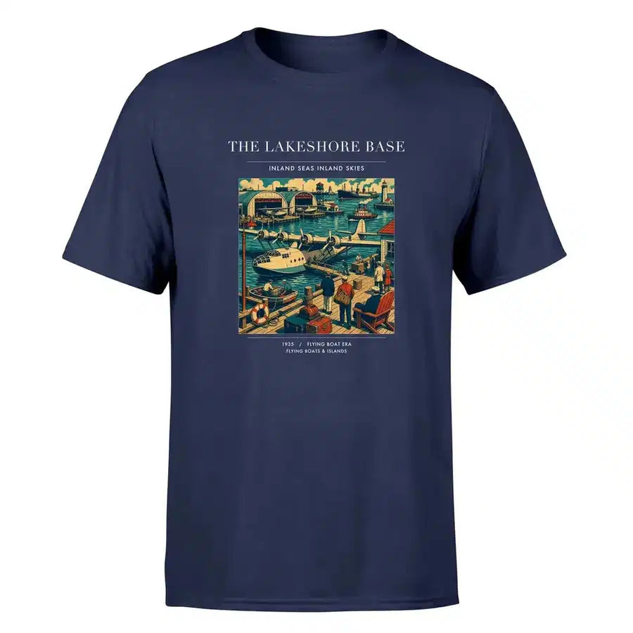 VINTAGE G4071 - The Lakeshore Base - Premium T-Shirt design on navyblue premium t shirt
