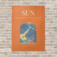 Thumbnail for Friedman Memorial Airport SUN — Hailey vertical canvas print - no frame - orange background