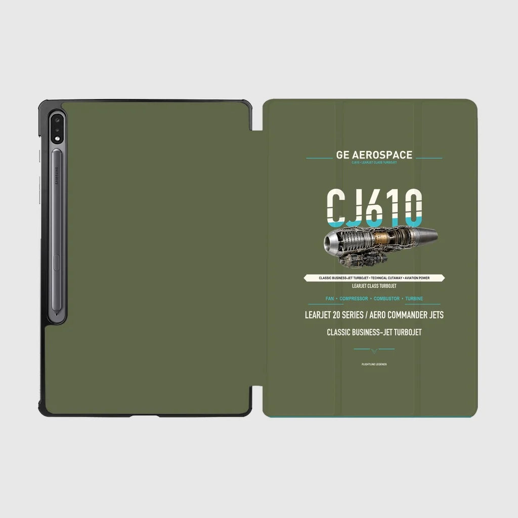 CJ610 design on green army samsung tablet tablet case