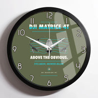 Thumbnail for DJI Matrice 4T design on green army framed wall clock