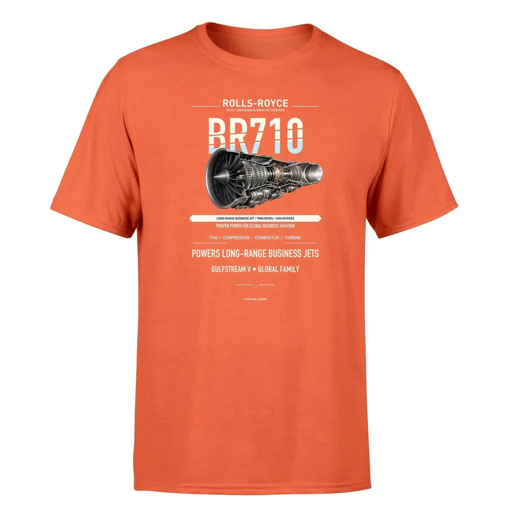 BR710 design on orange single side