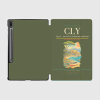 Thumbnail for Calvi (CLY) design on green army samsung tablet tablet case