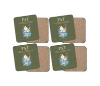 Thumbnail for Jay Prakash Narayan International Airport (PAT) design on green army 4 pieces set coaster