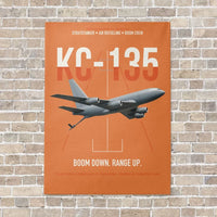 Thumbnail for KC-135 STRATOTANKER vertical canvas print - no frame - orange background