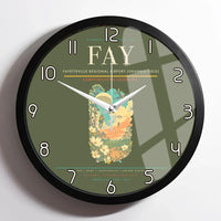 Thumbnail for Fayetteville Regional Airport (Grannis Field) (FAY) design on green army framed wall clock