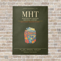 Thumbnail for ManchesterBoston Regional Airport MHT - Canvas Framed - Green Army