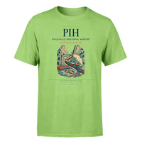 Thumbnail for Pocatello Regional Airport (PIH) T-Shirt single-side front print in Light Green | pocatello-regional-airport-pih-double-side-t-shirt