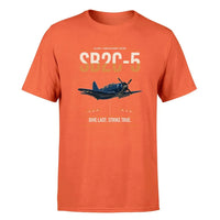 Thumbnail for SB2C-5 Helldiver design on orange double-side t-shirt, single-side print