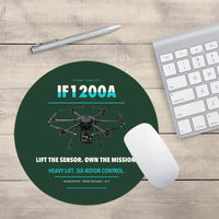 Thumbnail for Inspired Flight IF1200A design on dark green round mouse pad