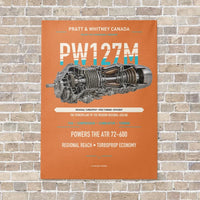 Thumbnail for PW127M vertical canvas print - no frame - orange background