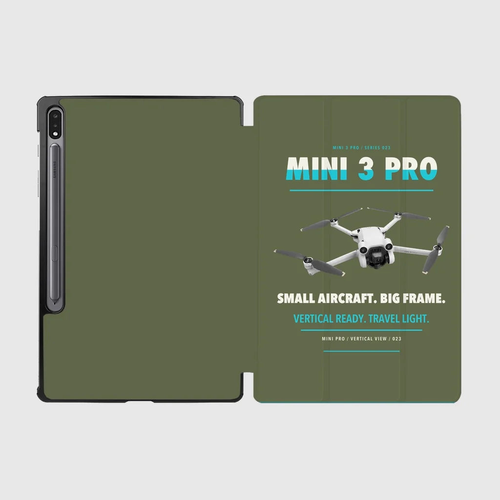DJI Mini 3 Pro design on green army samsung tablet tablet case