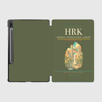 Thumbnail for Kharkiv International Airport (HRK) design on green army samsung tablet tablet case