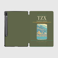 Thumbnail for Trabzon Airport (TZX) design on green army samsung tablet tablet case