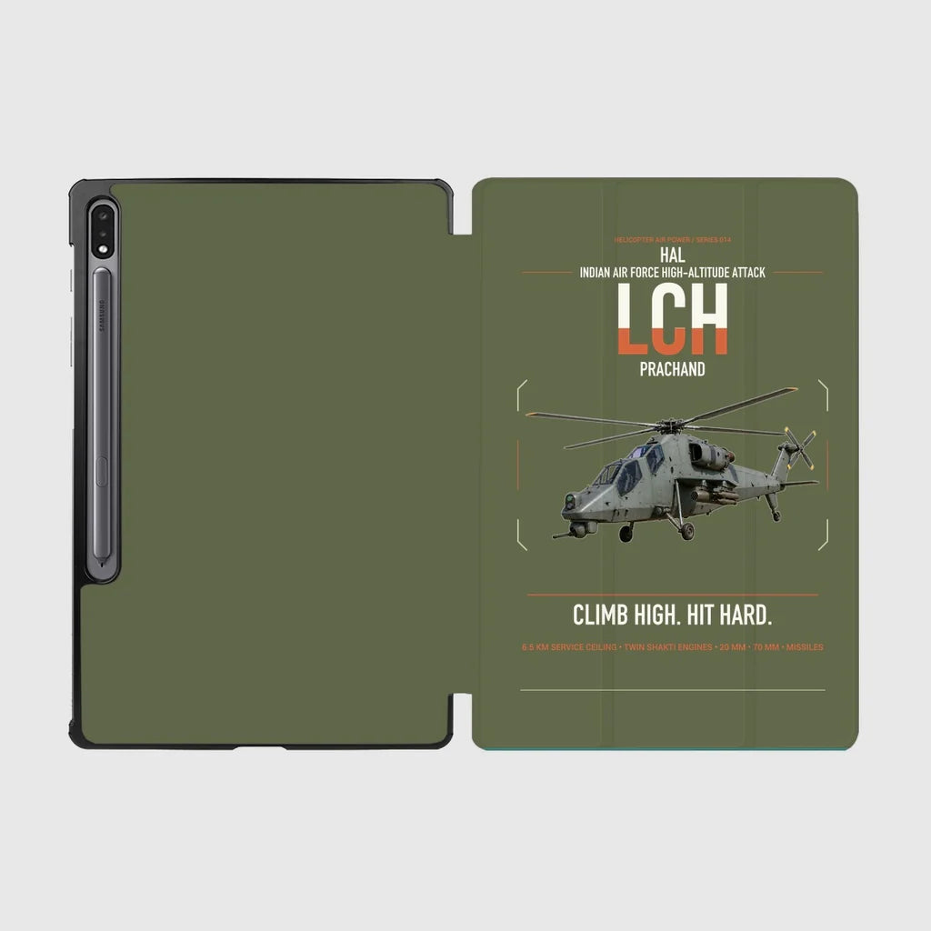 HAL LCH Prachand design on green army samsung tablet tablet case