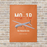 Thumbnail for MQ-1B Predator vertical canvas print - no frame - orange background