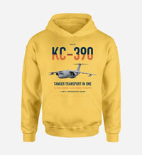 Thumbnail for Embraer KC-390 Millennium design on yellow double-side hoodie, single-side print