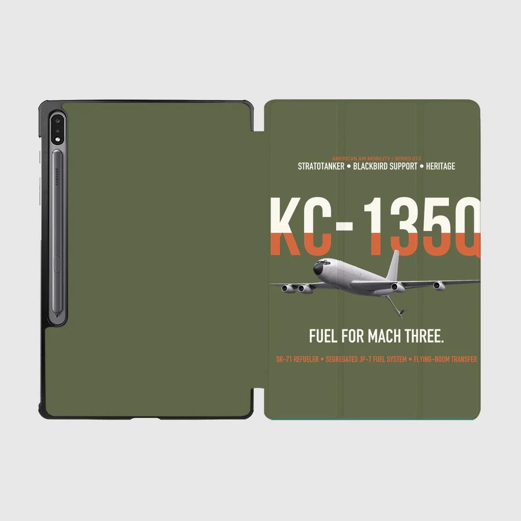 KC-135Q Blackbird Tanker design on green army samsung tablet tablet case