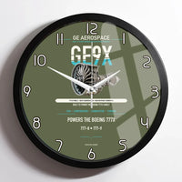 Thumbnail for GE9X design on green army framed wall clock