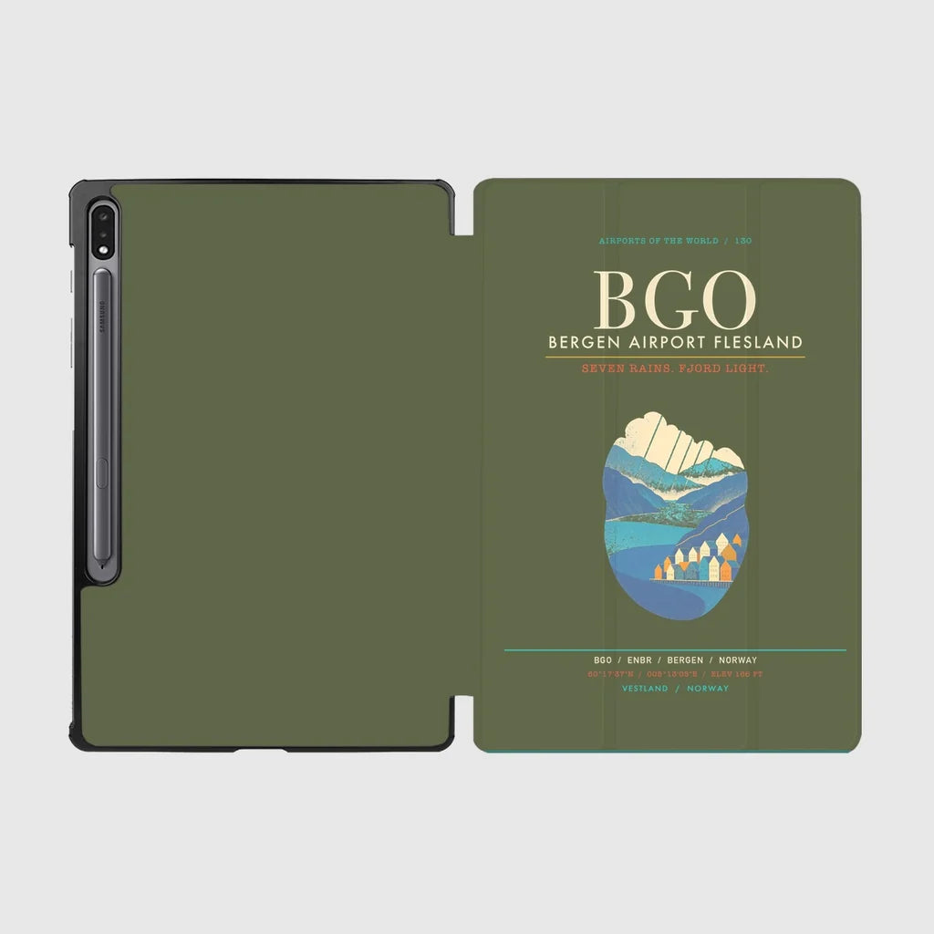 Bergen Airport Flesland BGO - Seven-Rain Fjord Tapestry - Green Army