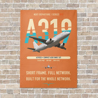 Thumbnail for Airbus A319ceo vertical canvas print - no frame - orange background