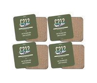 Thumbnail for CASA C-212-400 Aviocar design on green army 4 pieces set coaster