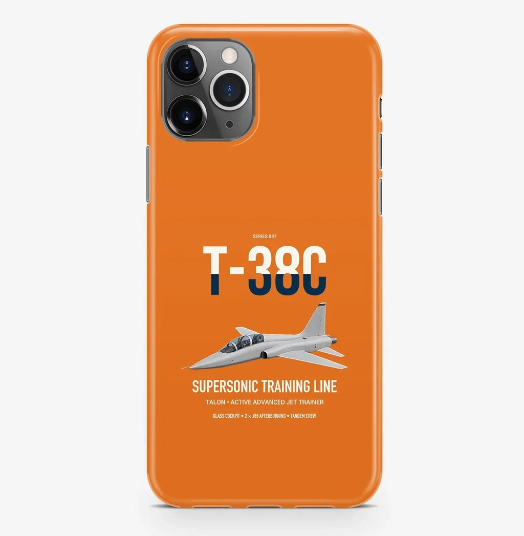 T-38C Talon design on orange magsafe iphone case, for iPhone Pro Max