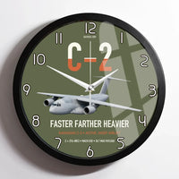 Thumbnail for Kawasaki C-2 design on green army framed wall clock