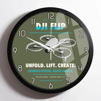 Thumbnail for DJI Flip design on green army framed wall clock