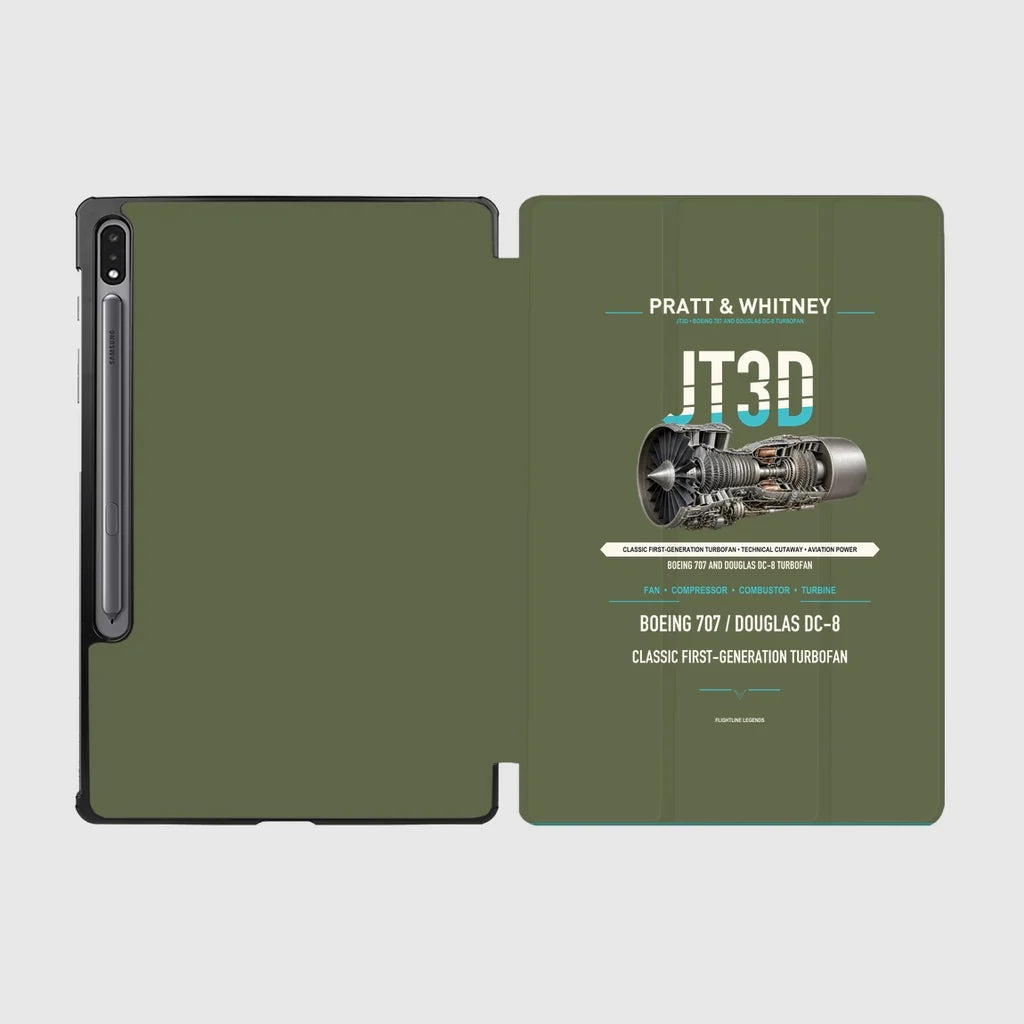 JT3D design on green army samsung tablet tablet case