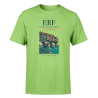 Thumbnail for Erfurt-Weimar Airport (ERF) T-Shirt single-side front print in Light Green | erfurt-weimar-airport-erf-double-side-t-shirt