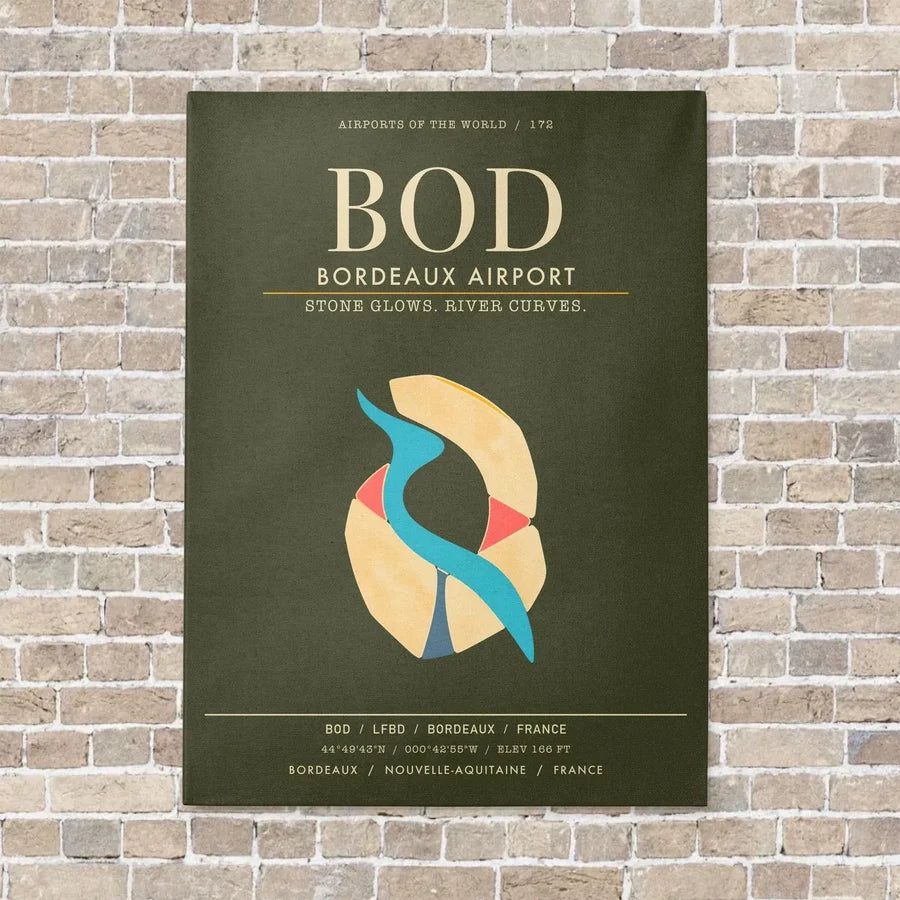 Bordeaux Airport BOD - Canvas Framed - Green Army