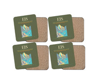 Thumbnail for Terrance B. Lettsome International Airport (EIS) design on green army 4 pieces set coaster