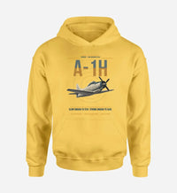 Thumbnail for A-1H Skyraider design on yellow double-side hoodie