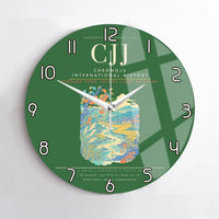 Thumbnail for Cheongju International Airport CJJ Wall-Clock No-Frame - Green