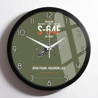 Thumbnail for Erickson S-64F Air Crane design on green army framed wall clock