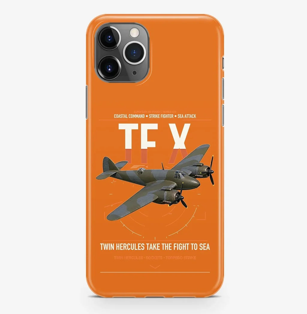 Bristol Beaufighter TF X design on orange magsafe iphone case, for iPhone Pro Max