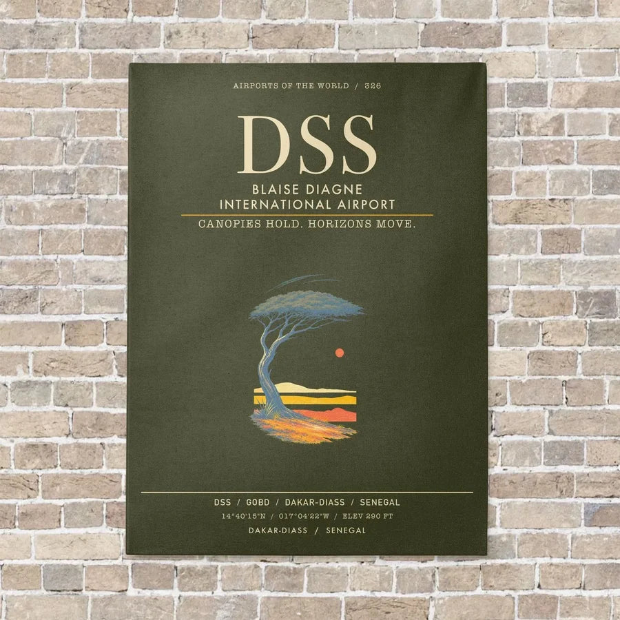 Blaise Diagne International Airport DSS - Canvas Framed - Green Army