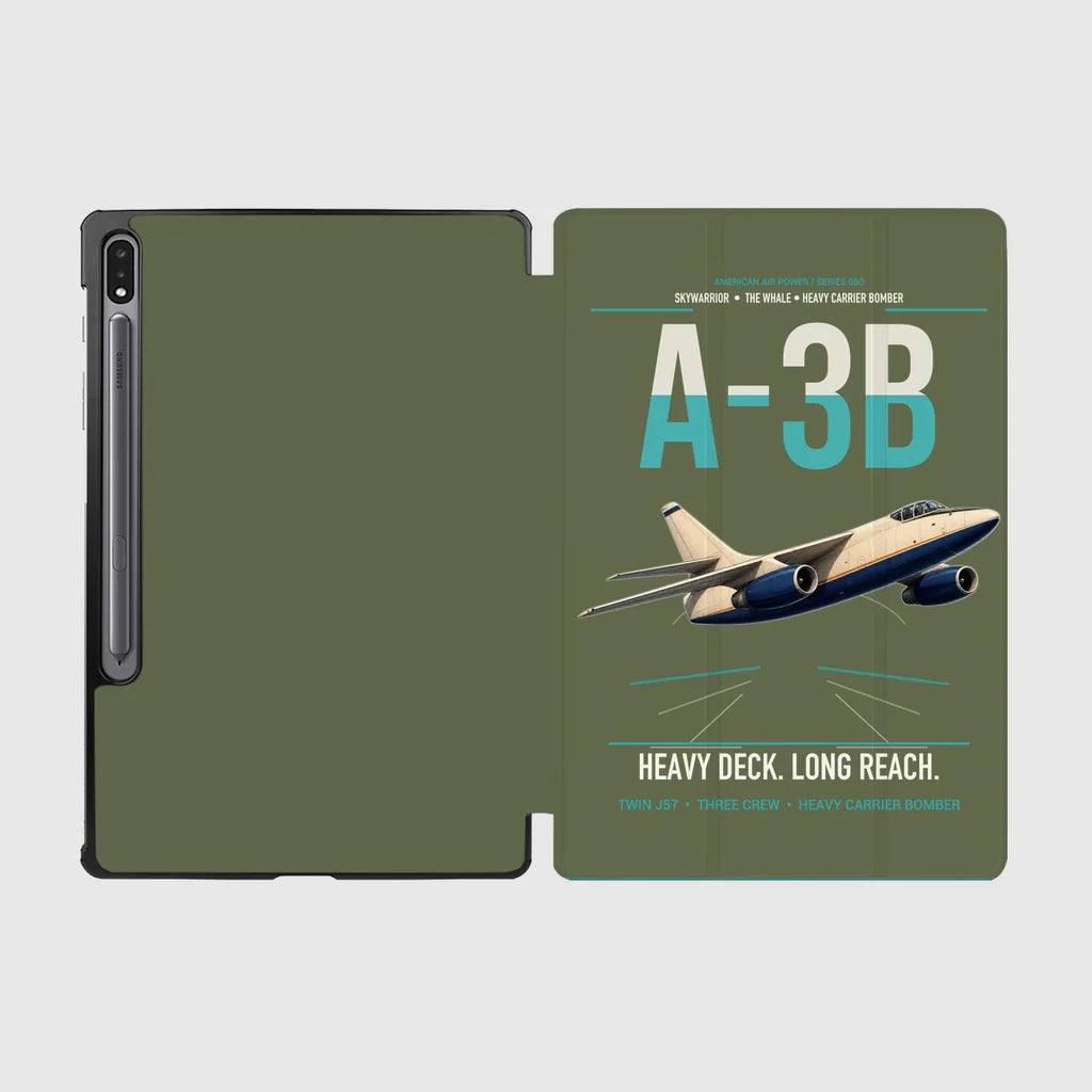 A-3B Skywarrior design on green army samsung tablet tablet case