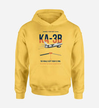 Thumbnail for KA-3B Skywarrior design on yellow double-side hoodie, single-side print