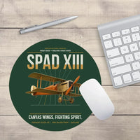 Thumbnail for SPAD XIII design on dark green round mouse pad