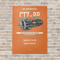 Thumbnail for CT7-9B vertical canvas print - no frame - orange background