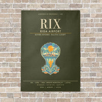 Thumbnail for Riga Airport RIX - Canvas Framed - Green Army