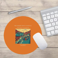 Thumbnail for VINTAGE G4493 - The Observation Car Rival - Designed Mouse Pads design on orange round