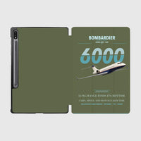 Thumbnail for Bombardier Global 6000 design on green army samsung tablet tablet case
